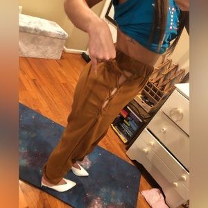 Lace Up Side Hip Soft Sweatpants Jogger